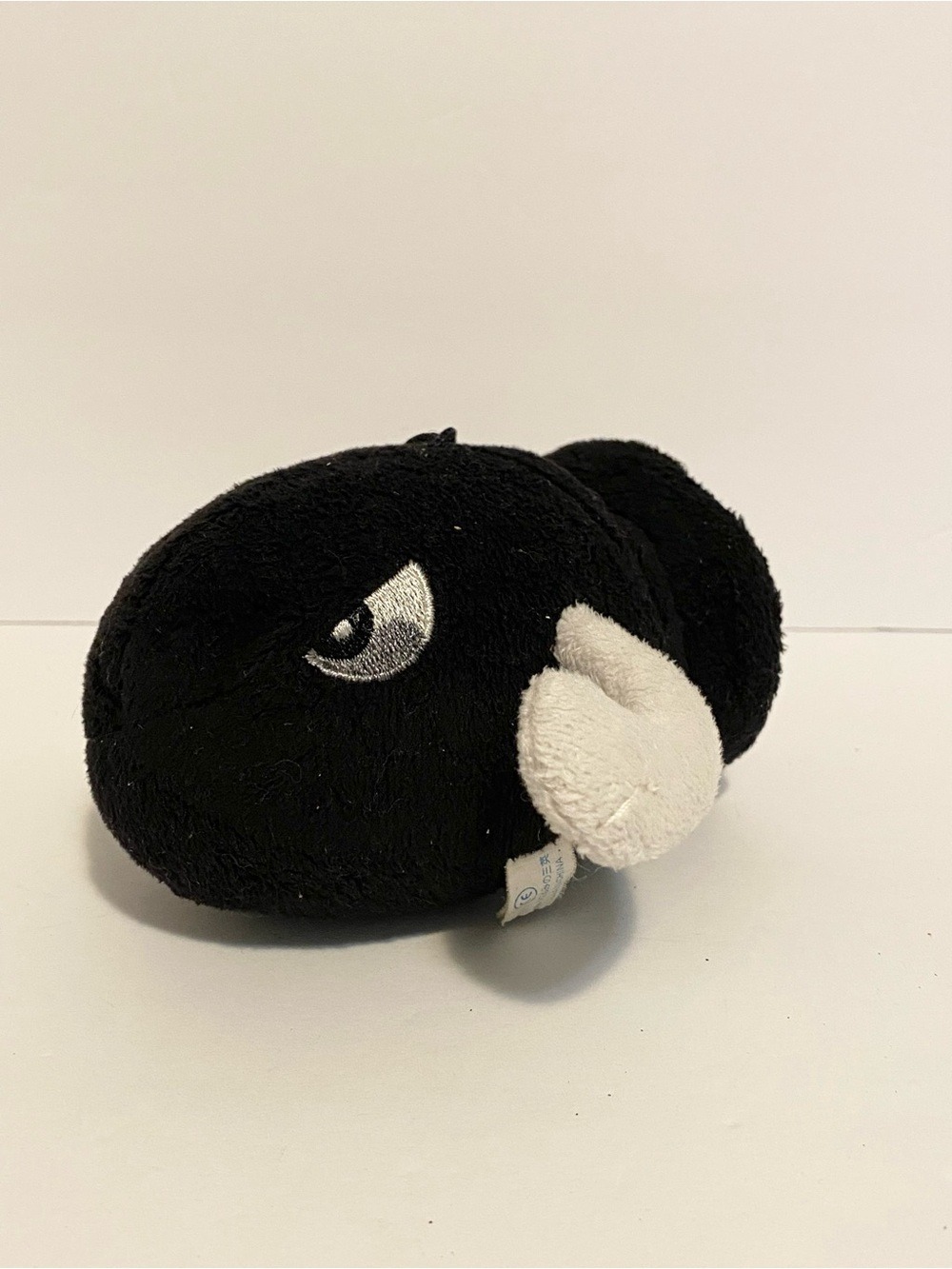 Nintendo Bullet Bill Super Mario Plush Small 5” Stuffed Animal Toy Black White